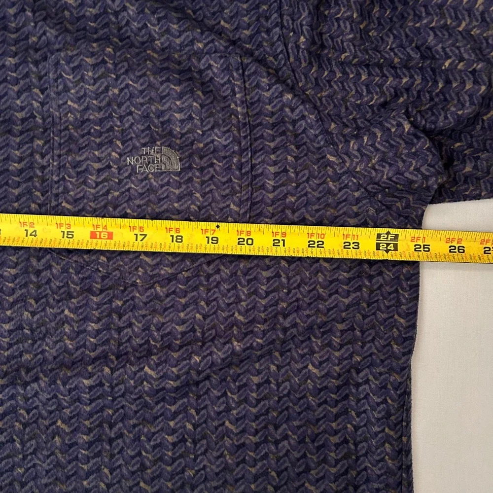 The North Face Shirt Mens XL Purple Geometric Print Button Down Fleece Lined VTG